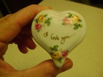 Vintage Porcelain Heart Dish w/Candle That Says "I Love You" in Kingwood, Texas